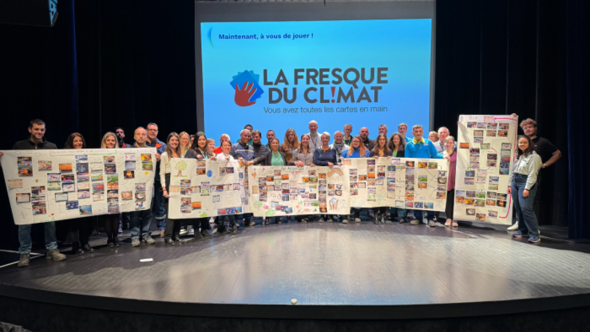 Photo de groupe fresque du climat